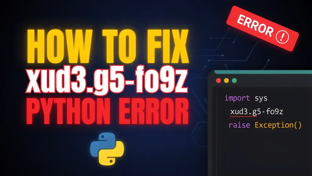 How to Fix xud3.g5-fo9z Python Error Easily (Guide) Fix